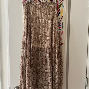 Print maxi high waist skirt